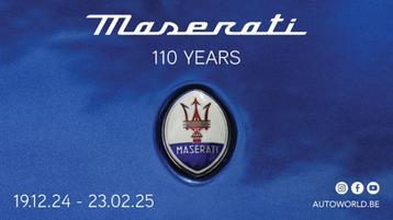 Autoworld dagticket geldig tot 23 februari Maserati 110 year beschikbaar voor biedingen