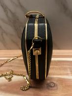 Vintage lederen tasje, Ophalen of Verzenden, Zo goed als nieuw, Zwart