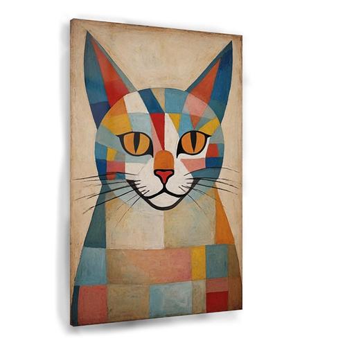 Peinture sur verre style Cat Paul Klee 100x150cm + système d, Antiquités & Art, Art | Peinture | Moderne, Envoi
