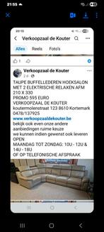 lederen hoeksalon licht bruin