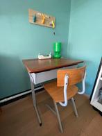 Vintage school tafeltje met stoeltje., Enlèvement, Utilisé, Table(s) et Chaise(s)