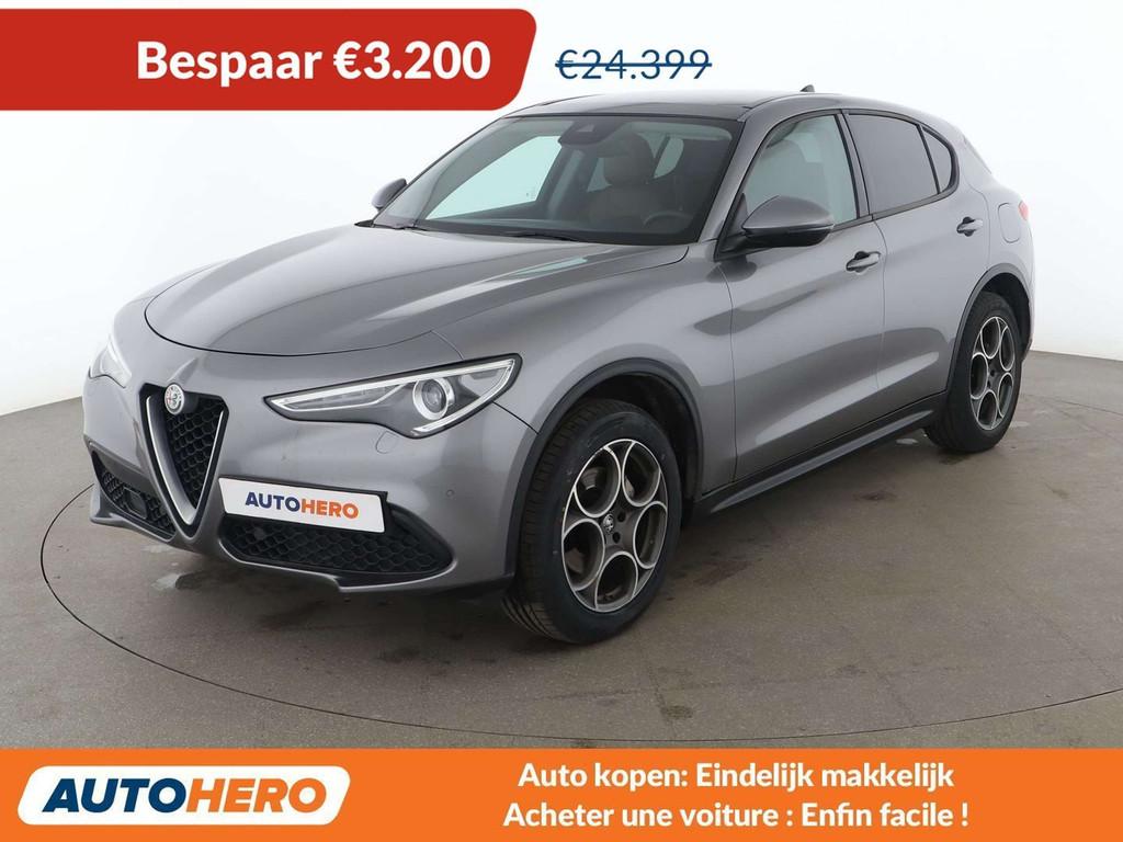 Alfa Romeo Stelvio 2.0 Turbo Super Q4 (bj 2019, automaat), Automaat, 161 g/km, Leder, 5 zetels
