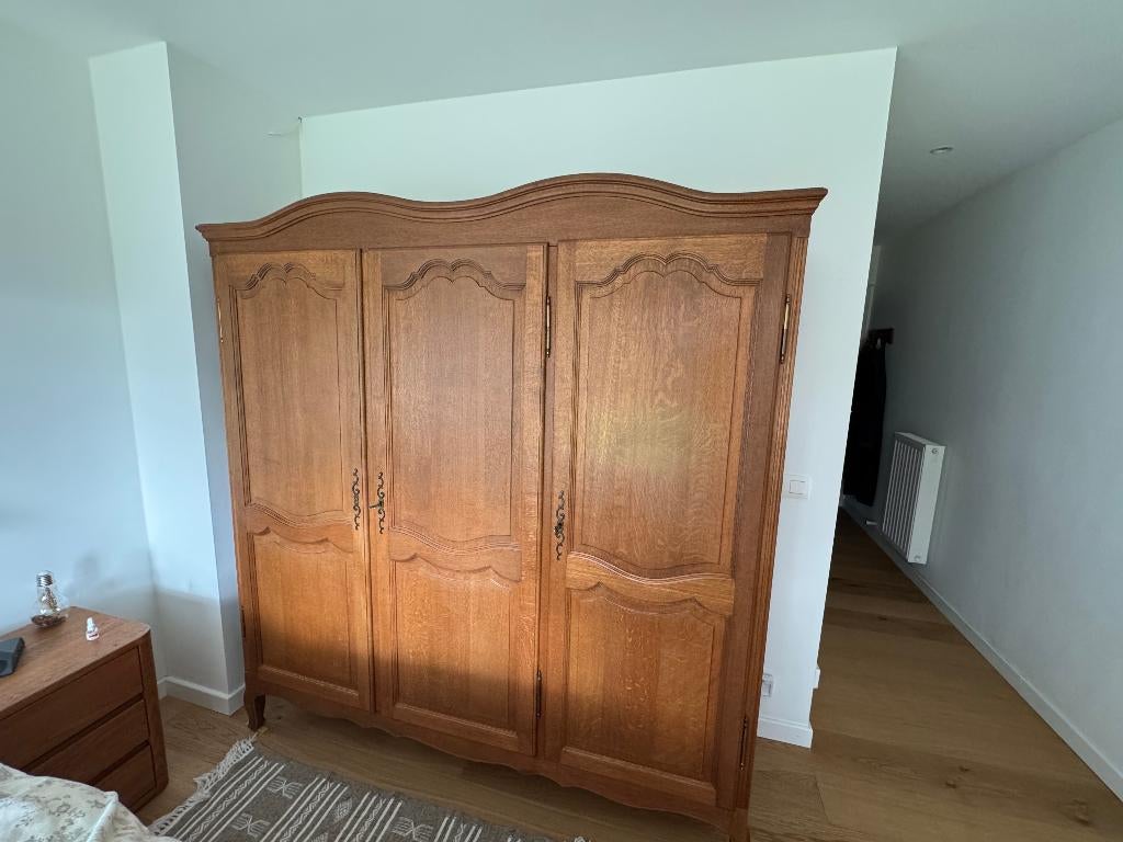 Garde-robe en chêne, Maison & Meubles, Armoires | Penderies & Garde-robes, Enlèvement, Utilisé, Chêne, Avec espace de penderie