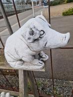 Cochon en pierre blanc 35 cm/25 cm 30€, Jardin & Terrasse, Enlèvement