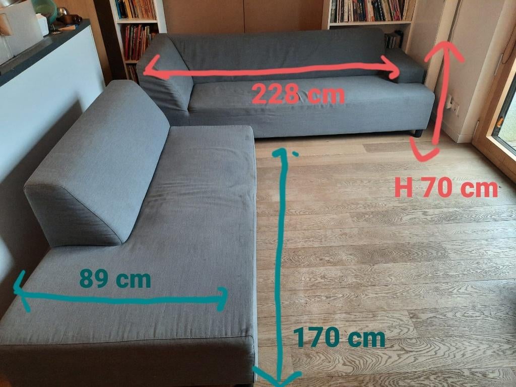 canapé, Maison & Meubles, Canapés | Salons, Utilisé, Tissus, Enlèvement