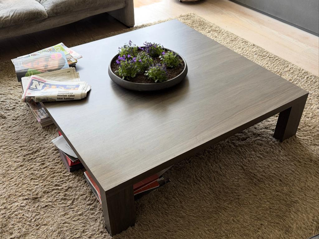 Table basse carrée+tables d'appoint, Maison & Meubles, Enlèvement, Modern, Autres essences de bois, Carré