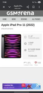 iPad Pro 11 (2022)M2 chip 256GB  5G, Ophalen, 11 inch