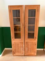 Massief houten kastjes in Teak, Huis en Inrichting, Kasten | Vitrinekasten, Ophalen, Minder dan 50 cm, Teakhout, Zo goed als nieuw