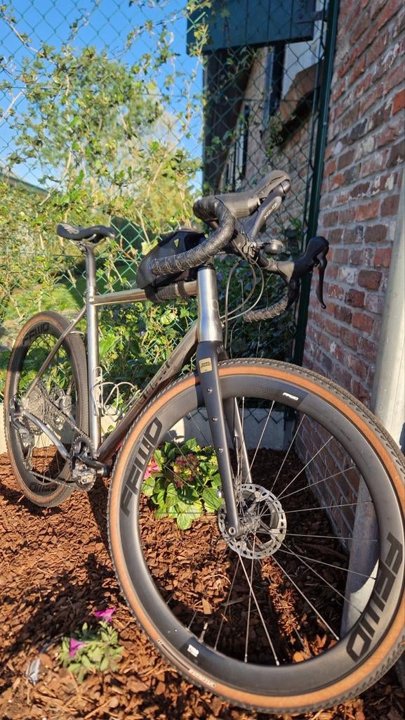 J. Guillem Atalya titanium fiets, Fietsen en Brommers, Gebruikt, Schijfrem, 53 tot 57 cm, Ophalen