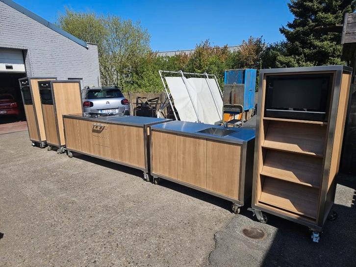 CUISINE EXTÉRIEURE PROFESSIONNELLE/MOBILE, Jardin & Terrasse, Cuisines extérieures, Utilisé, Enlèvement