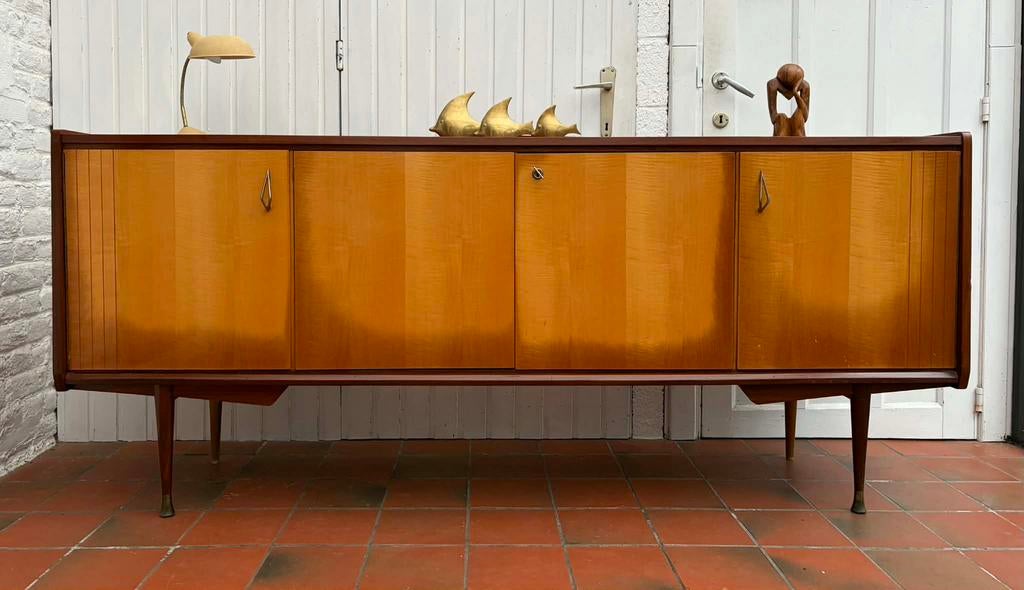 Enfilade / dressoir scandinave vintage, Maison & Meubles, Armoires | Dressoirs, Enlèvement, Utilisé, Métal