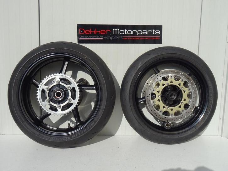 Complete Set Wielen + Schijven Yamaha YZF R1 2007-2014 RN19, Motoren, Onderdelen | Yamaha, Gebruikt, Ophalen of Verzenden