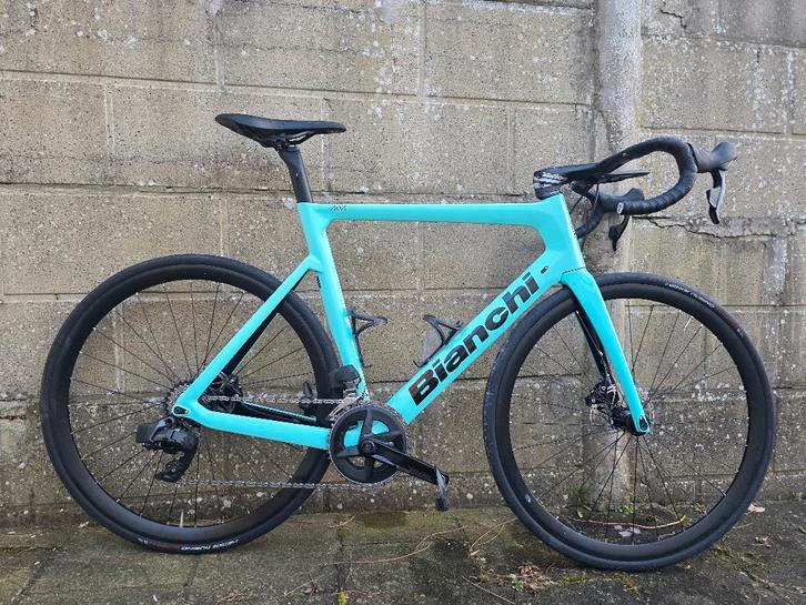 Bianchi Aria Aerofiets maat 59 Sram Rival Etap 12 speed, Fietsen en Brommers, Fietsen | Racefietsen, Zo goed als nieuw, Meer dan 20 versnellingen