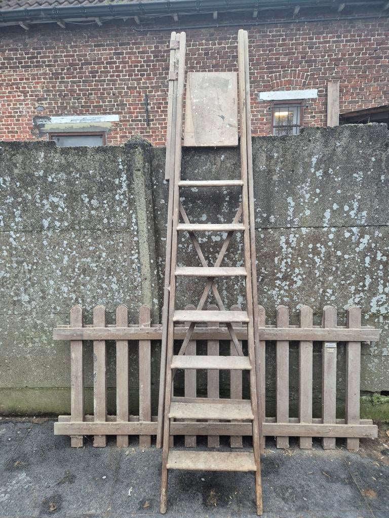 Houten ladder, Doe-het-zelf en Bouw, Ladders en Trappen, Ophalen, Ladder