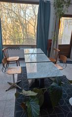 3 tafel café bistro vintage marmer gietijzer, Ophalen