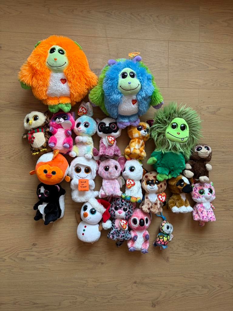 21 TY knuffels met tags, Kinderen en Baby's, Overige karakters, Overige typen, Ophalen of Verzenden, Meerkleurig