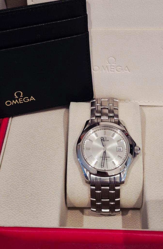 Omega seamaster 120m silver dial 40mm...fullset, Handtassen en Accessoires, Horloges | Heren, Omega, Goud, Goud, Ophalen of Verzenden