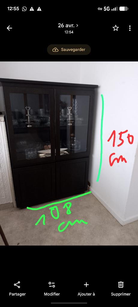 Très beau ensemble vitrine buffet, Maison & Meubles, Armoires | Vitrines, Enlèvement