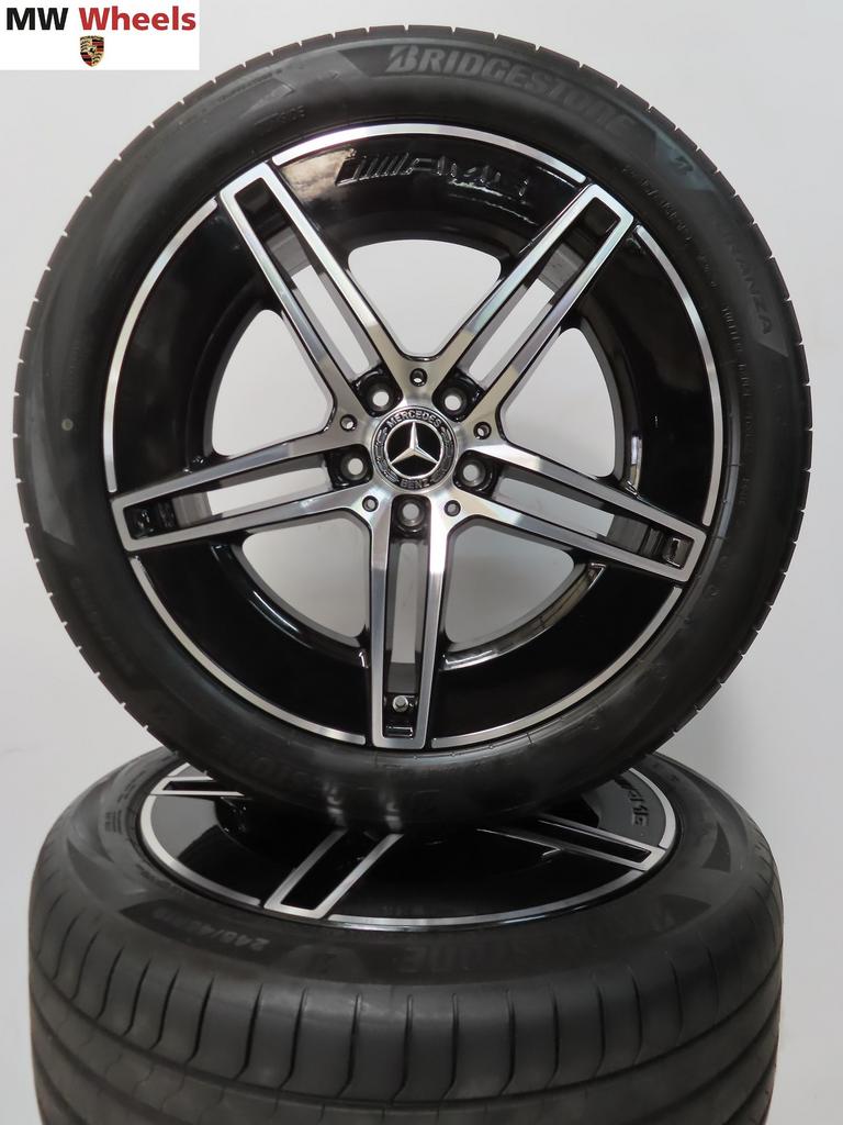 Mercedes E klasse W214 AMG 19 inch velgen met zomerbanden, Auto-onderdelen, Banden en Velgen, 19 inch, Gebruikt, -, -