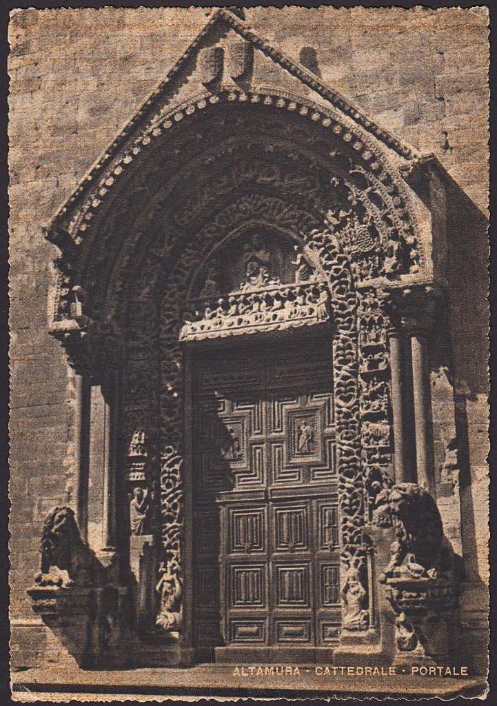 1949 - ITALIË - Altamura: Cattedrale, Portale, Verzamelen, Verzenden, 1940 tot 1960, Gelopen, Italië
