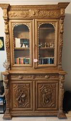 Houten kast te koop., Huis en Inrichting, Ophalen, 100 tot 150 cm, Glas, Klassiek