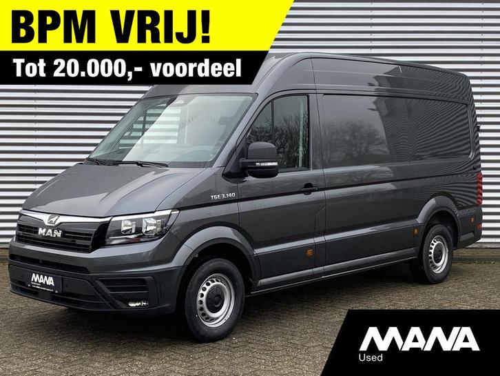 MAN TGE 3.140 L3H3 Automaat 140PK Antraciet NIEUW MODEL Crui, Autos, Camionnettes & Utilitaires, Entreprise, Achat, ABS, Caméra de recul