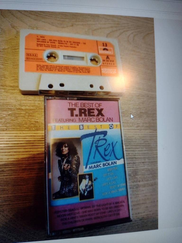 MUZIEK CASSETTE: THE BEST OF T.REX featuring MARC BOLAN, Cd's en Dvd's, Cassettebandjes, Zo goed als nieuw, Origineel, Pop, 1 bandje