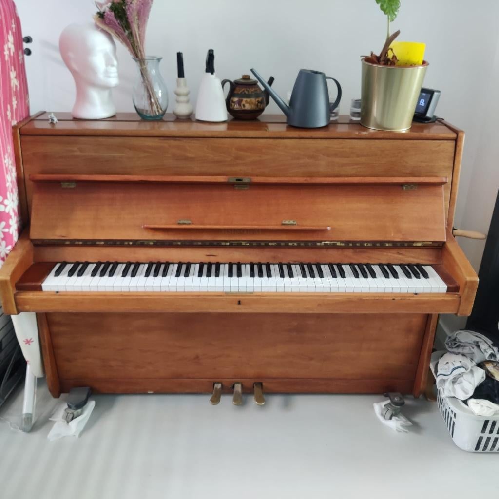 Piano, Muziek en Instrumenten, Piano's, Ophalen, Gebruikt, Bruin, Piano