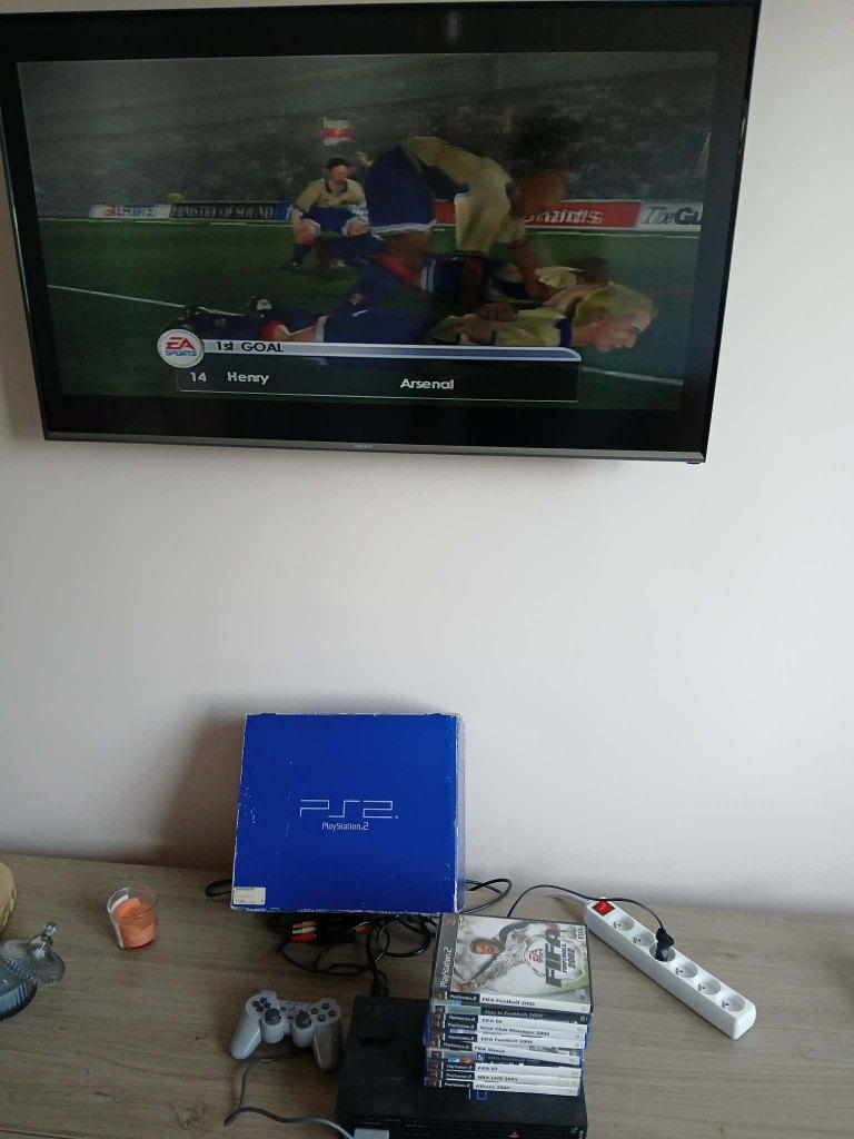 lot playstation 2 + controller + games (zie inhoud), Gebruikt, Overige kleuren, Phat, Met games