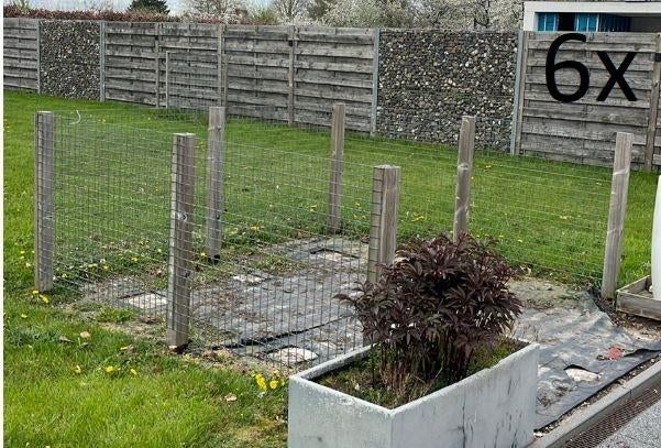 6+3 Metalen afrastering / hekwerk, Tuin en Terras, Tuinhekken en Hekwerk, Ophalen, Gebruikt, ., Overige typen