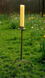 Reuze kandelaar incl. kaars metaal brons goud, Huis en Inrichting, Nieuw, Ophalen of Verzenden, 75 cm of meer, Kandelaar