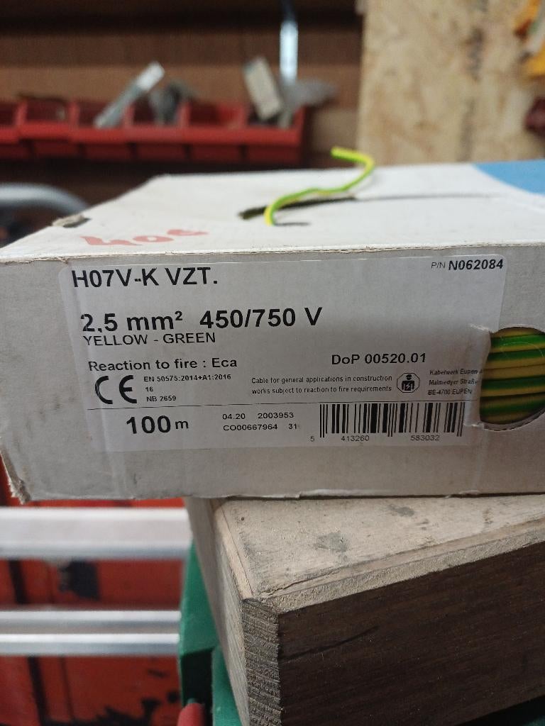 Câble électrique de terre, Bricolage & Construction, Enlèvement, Neuf, Câble ou Fil électrique