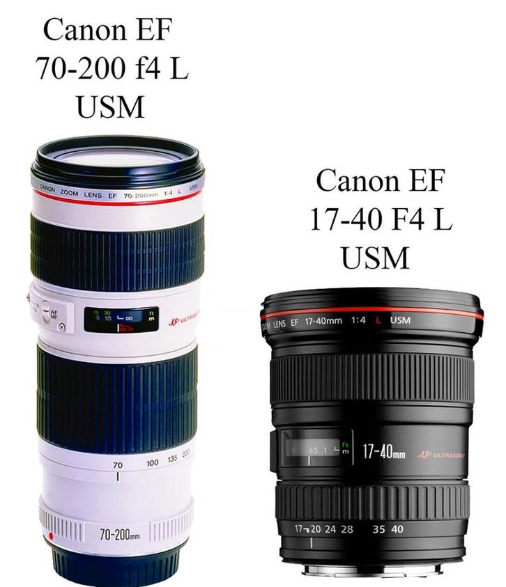 Canon EF lenzen 17 - 40 F4 L en 70 - 200 F4 L, Audio, Tv en Foto, Foto | Lenzen en Objectieven, Gebruikt, Zoom, Ophalen of Verzenden