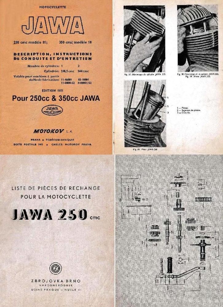 RTM pour Motocyclettes  JAWA - CZ en Français., Motos, Modes d'emploi & Notices d'utilisation, Envoi