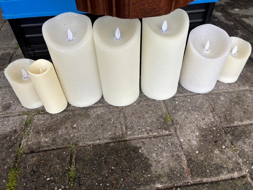 Kaarsen op batterijen, Ophalen, Wit