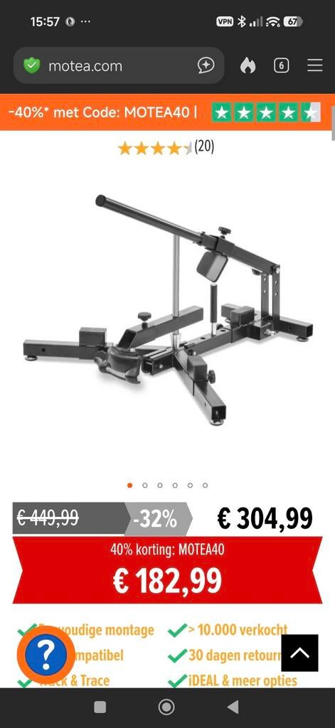 Banden monteren wisselen apparaat, Ophalen