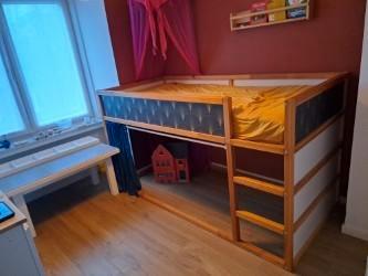 halfhoogslaper 90 X 200 cm ikea kura keerbed, Kinderen en Baby's, Kinderkamer | Stapelbedden en Hoogslapers, Gebruikt, Halfhoogslaper