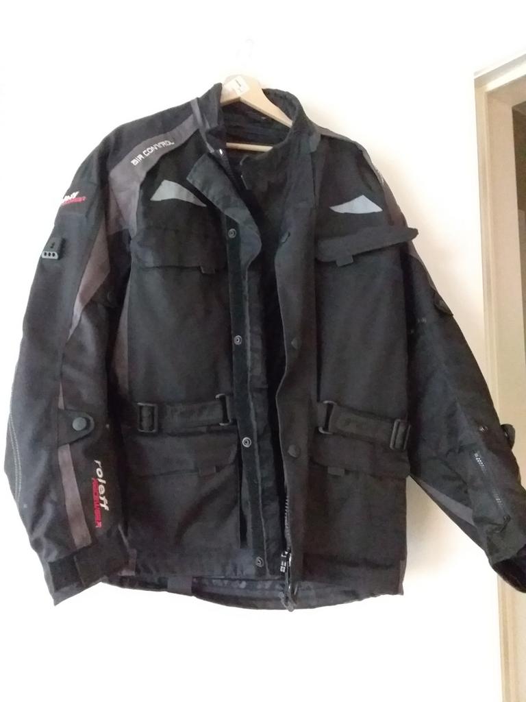 Motorjas maat L, Roleff, Motoren, Kleding | Motorkleding, Ophalen, Jas | textiel, Heren, Roleff