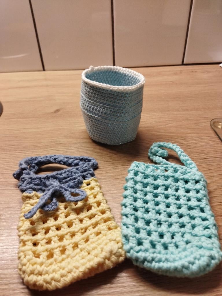 Filets à savon, artisanat, coton bio 4,50€ bcp de couleurs, Handtassen en Accessoires, Ophalen, Nieuw, Overige typen