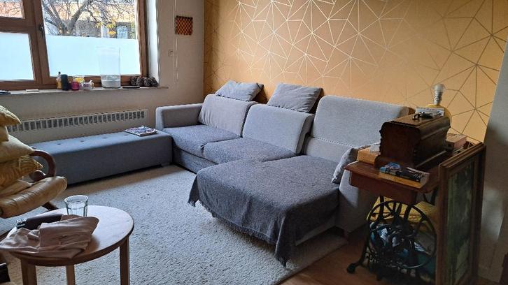 Canapé gris SLATORP 3 places, Maison & Meubles, Canapés | Salons, Utilisé, Banc d'angle, Trois personnes, Enlèvement