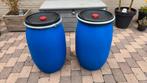 Blauwe vaten, 75 tot 150 liter, Ophalen, Zo goed als nieuw, Kunststof