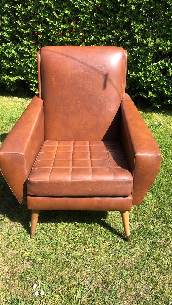 Vintage zeteltje gratis, Maison & Meubles, Fauteuils, Enlèvement, Utilisé, 75 à 100 cm, 75 à 100 cm