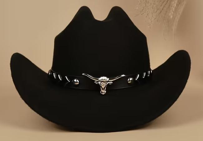 Brede Cowboyhoed Ronde Gesp en Decoratieve Riem (Nieuw), Ophalen of Verzenden, Nieuw, Hoed