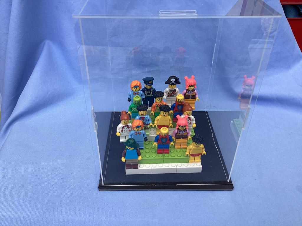 Lego mini figuurtjes + display en blokjes, Ophalen of Verzenden, Zo goed als nieuw, Lego