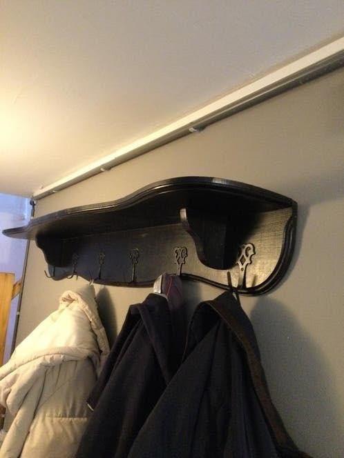 Portemanteau ancien en bois, Enlèvement, Utilisé, Bois, Portemanteau mural