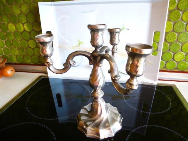 Candélabre en étain, Antiquités & Art, Enlèvement, Autres matériaux