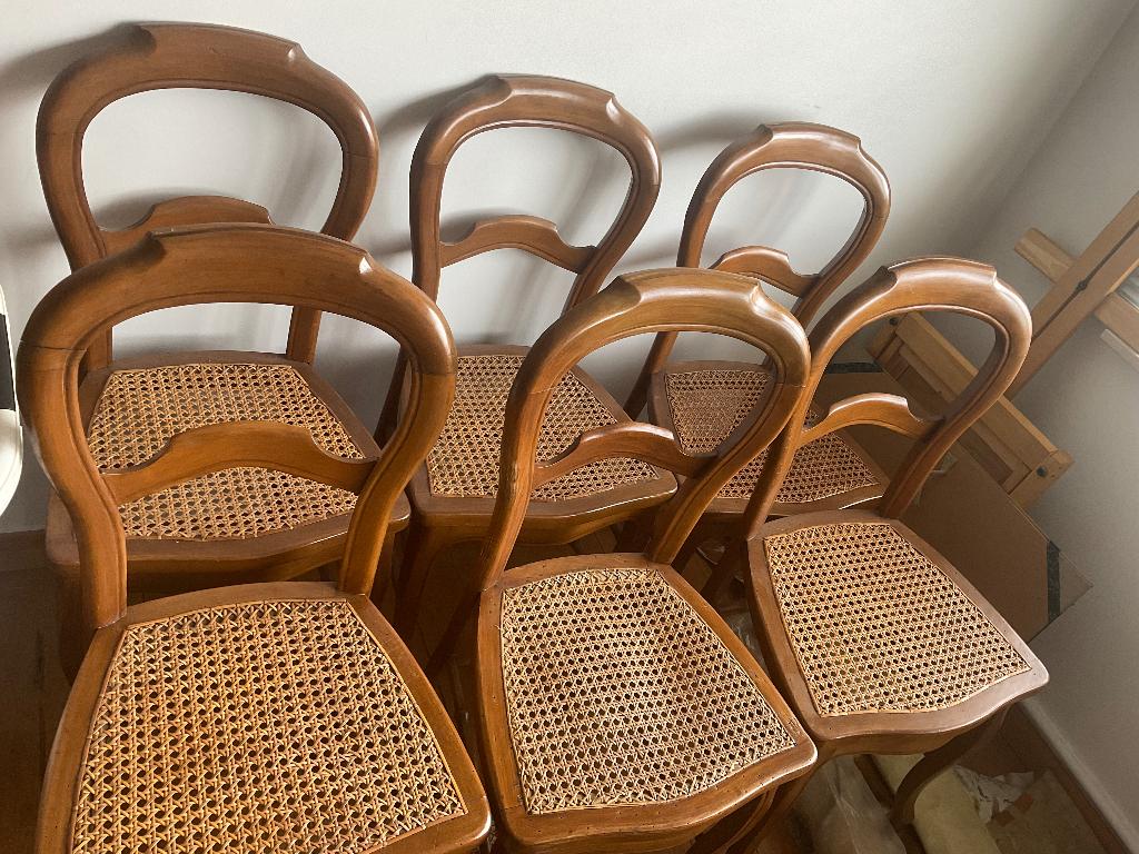 6 ANTIEKE STOELEN - stijl Thonet, Huis en Inrichting, Stoelen, Ophalen, Gebruikt, Bruin, Thonet