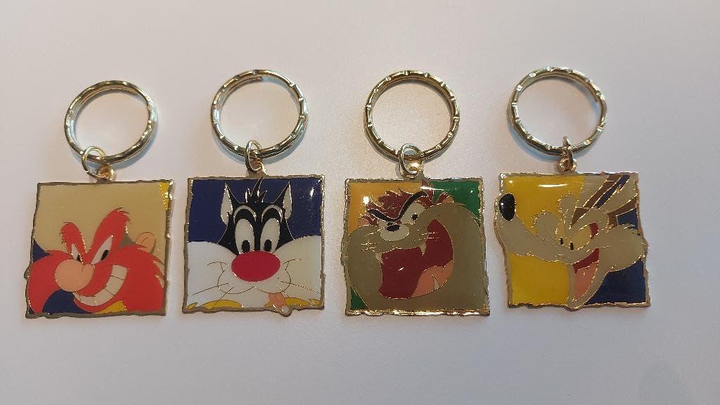 4x Warner Bros vintage sleutelhanger 1995 - Looney Tunes, Verzamelen, Ophalen of Verzenden, Zo goed als nieuw, Overige typen