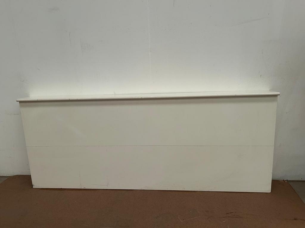 Wit bedhoofdbord / paneel (minimalistisch), Antiek en Kunst, Ophalen