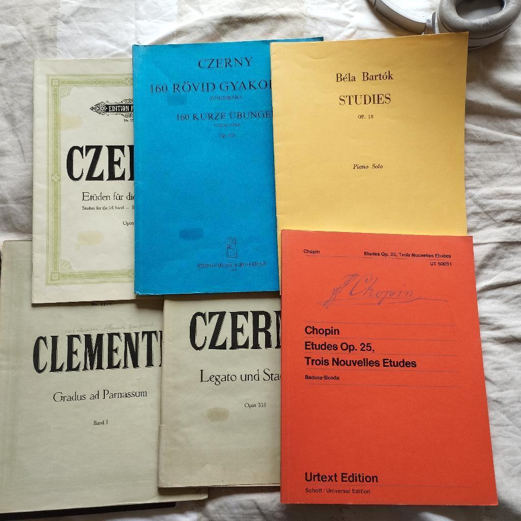 Pianostudies Czerny - Chopin - Clementi, Muziek en Instrumenten, Bladmuziek, Zo goed als nieuw, Artiest of Componist, Klassiek